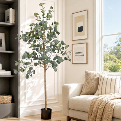 Artiss 180cm Artificial Eucalyptus Tree with Realistic Textured Leaves for Indoor Home Office Decor