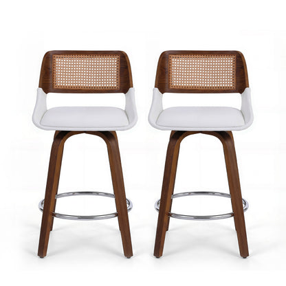 Artiss Wooden Bar Stools Set of 2 Swivel Kitchen Counter Stool Chair 60cm Seat Height