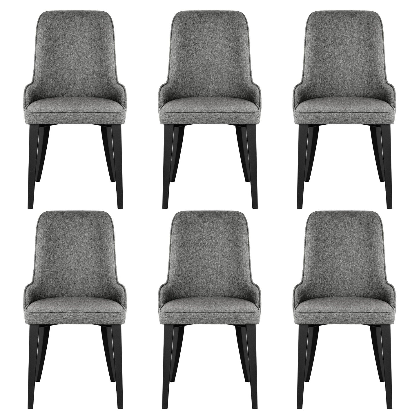 Artiss Dining Chairs Set of 6 Linen Fabric Grey