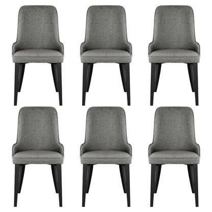 Artiss Dining Chairs Set of 6 Linen Fabric Grey