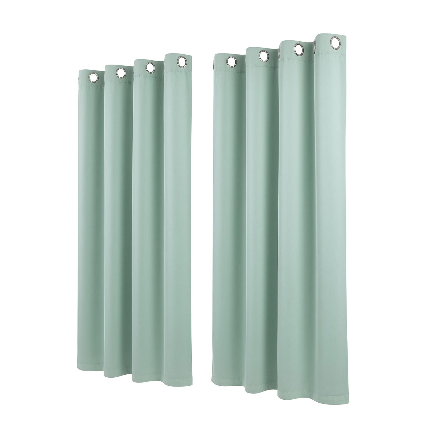 Artiss Blockout Curtains 2X 132x160cm Thermal Insulated Eyelet Drapes Green