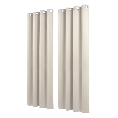 Artiss Blockout Curtains 2X 132x213cm Thermal Insulated Eyelet Drapes Beige