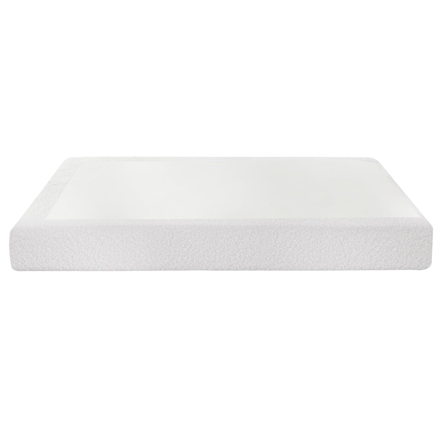 Artiss Compression Bed Frame Double Size No Assembly Vacuum High Density Sponge Boucle Cream White