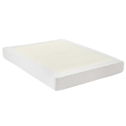 Artiss Compression Bed Frame Double Size No Assembly Vacuum High Density Sponge Boucle Cream White