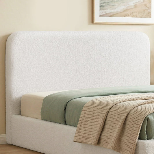 Artiss Double Headboard for Bed Frame Boucle Fabric No-Assembly Vacuum Compressed Soft Backrest with Removable Washable Cover 155cm Wide
