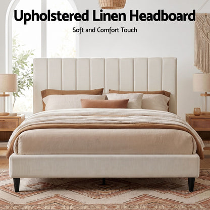 Artiss Bed Head Headboard King Linen 183CM - Beige