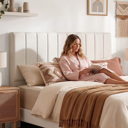 Artiss Bed Head Headboard King Linen 183CM - Beige