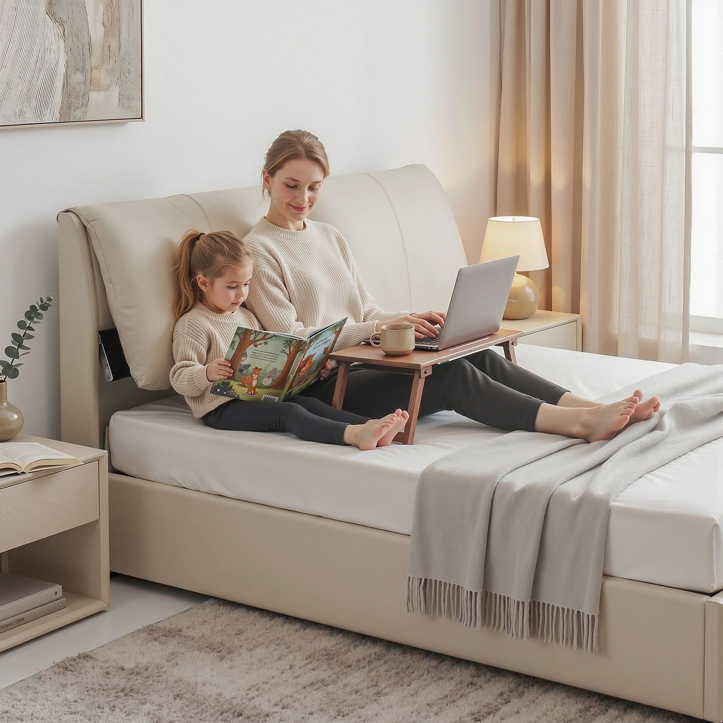 Artiss King Bed Frame Gas Lift Storage 3 Drawers Adjustable Headboard Platform Base