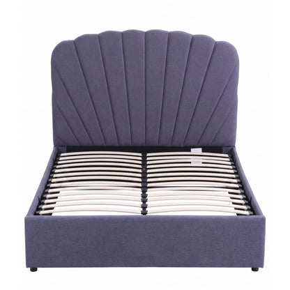 Artiss Double Bed Frame with Lift Up Storage and USB Ports Grey