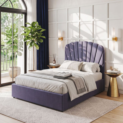Artiss Double Bed Frame with Lift Up Storage and USB Ports Grey
