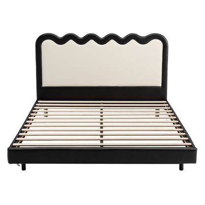 Artiss Queen Bed Frame, Floating Design with RGB LED and USB Charging
