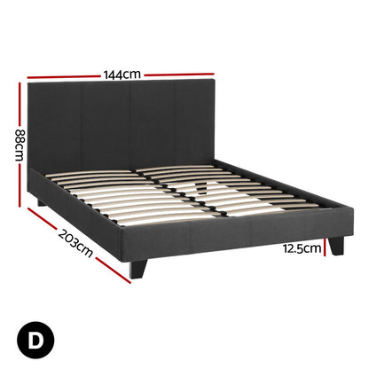 Artiss BedStory Double Bed Frame Mattress Set Platform Upholstered Hybrid Pocket Coil
