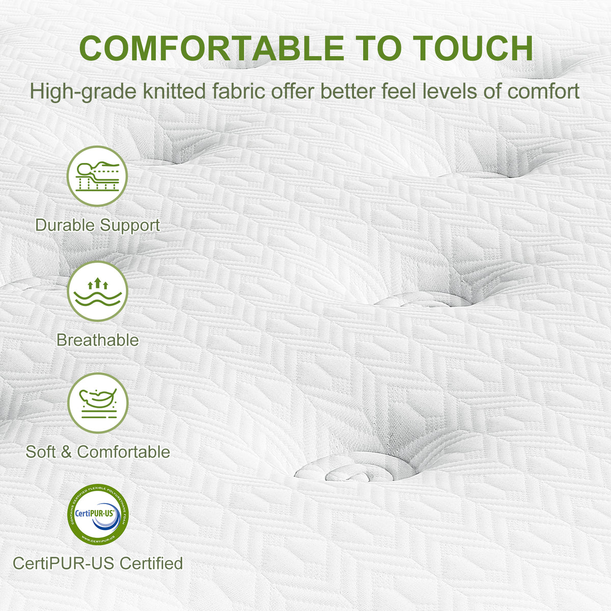 Artiss King Single Bed Set with BedStory Hybrid Mattress Upholstered Platform White Boucle Fabric