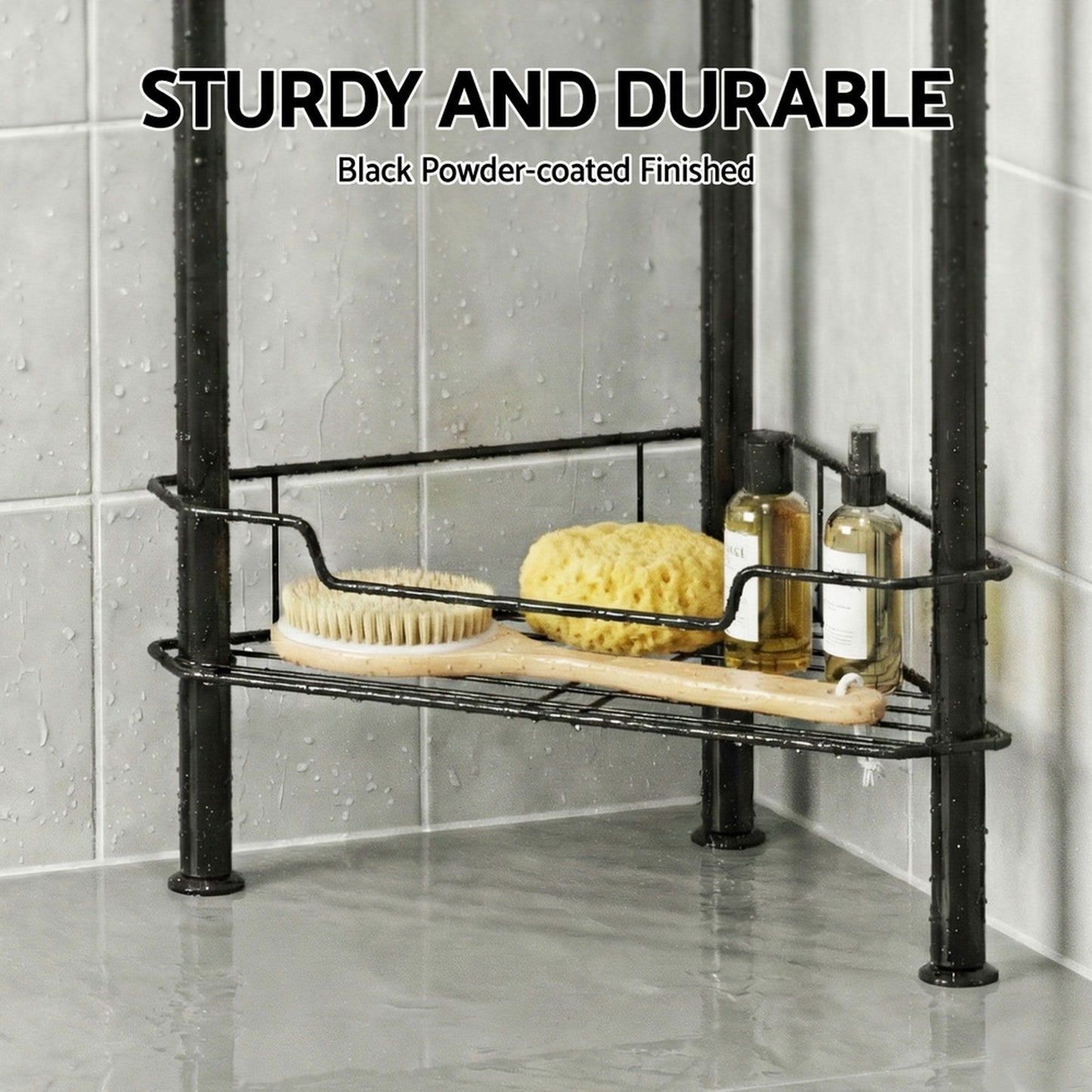 Artiss 2x Floor Standing Shower Caddy 4 Tier Rustproof Bathroom Storage