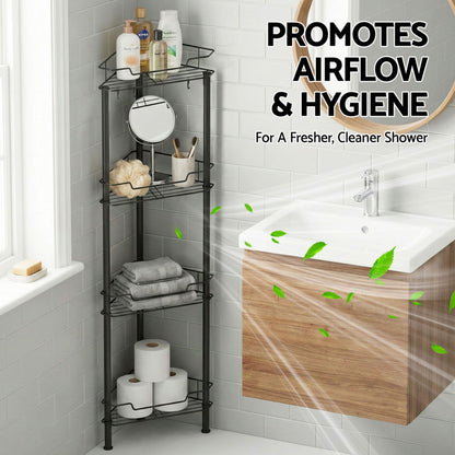Artiss 2x Floor Standing Shower Caddy 4 Tier Rustproof Bathroom Storage