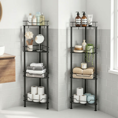 Artiss 2x Floor Standing Shower Caddy 4 Tier Rustproof Bathroom Storage