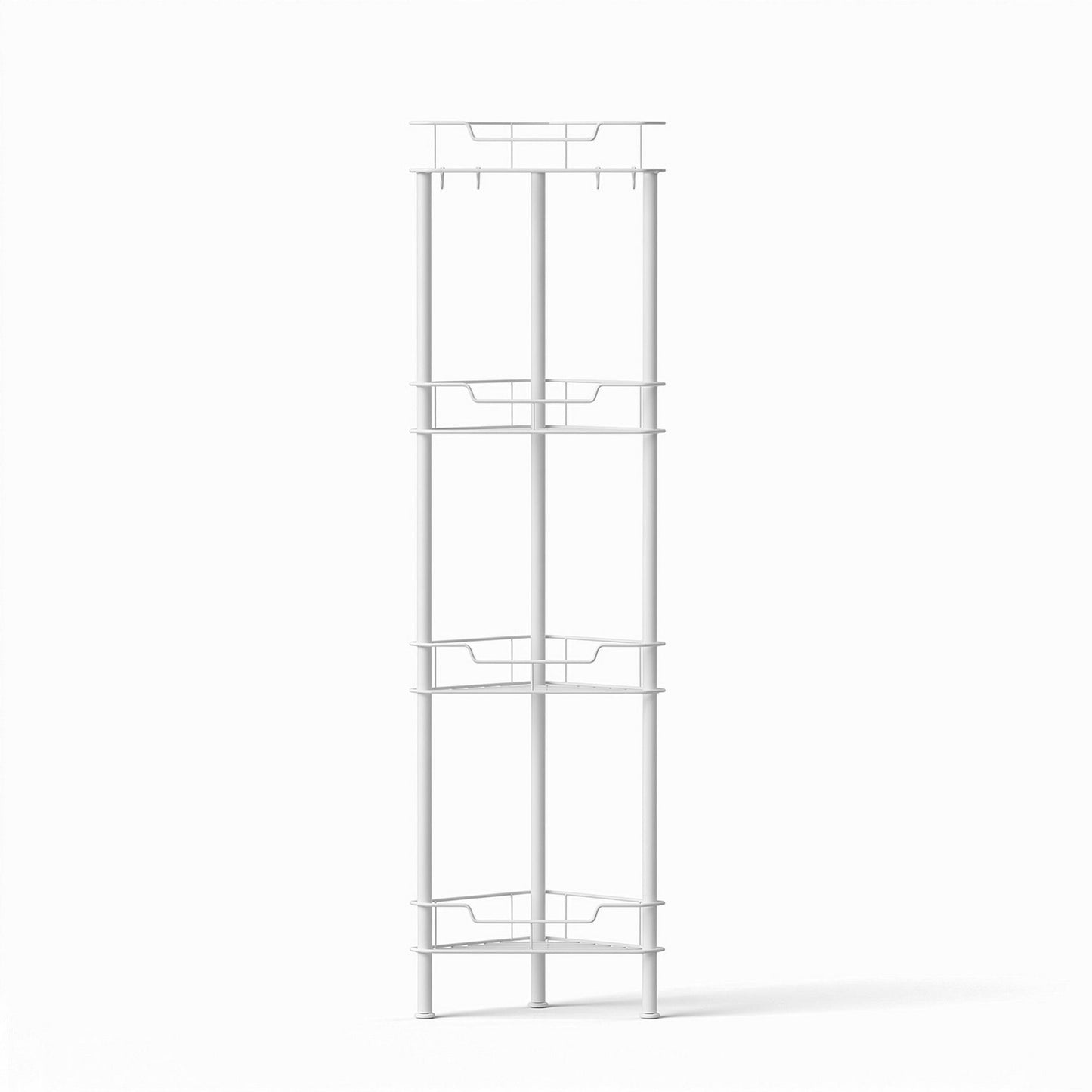 Artiss 4 Tier Floor Standing Corner Shower Caddy Bathroom Organizer White
