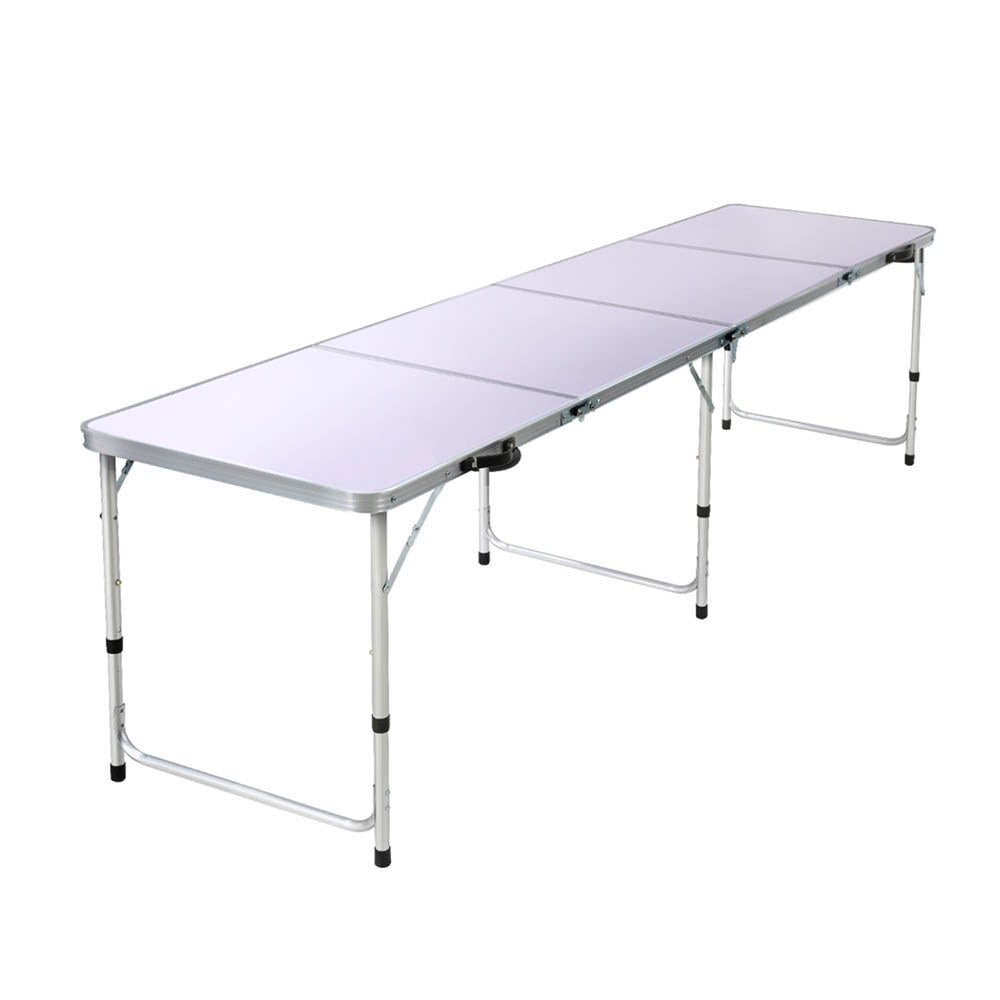 Weisshorn Folding Camping Table 240CM Portable Outdoor Picnic BBQ Aluminium Desk