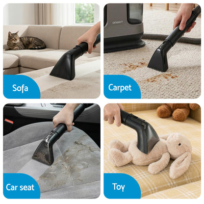 Devanti Carpet Washer Handheld Vacuum Cleaner 1700W 11kpa Rapid Heating Black