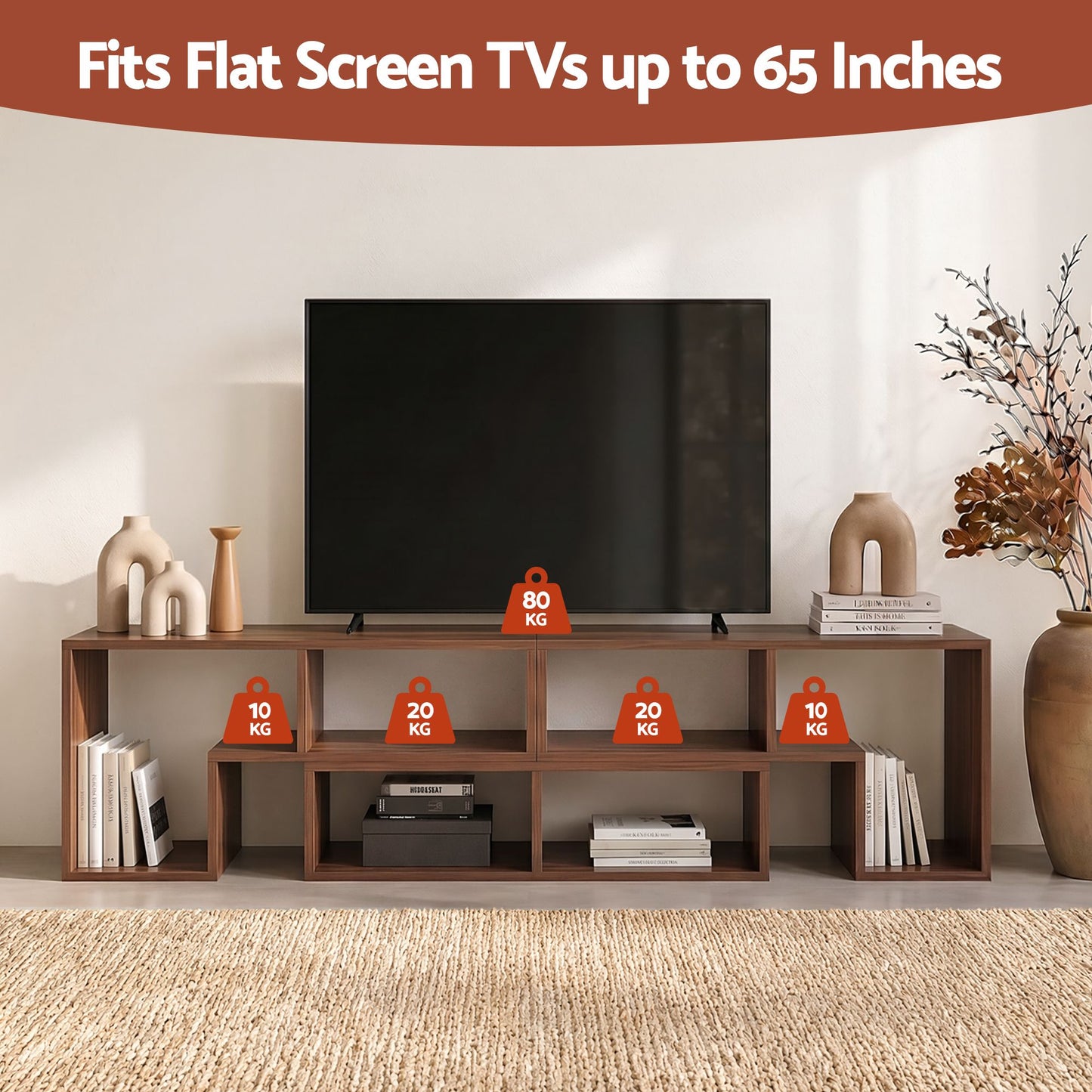 Artiss Modular TV Stand 3 Piece Entertainment Unit Adjustable Bookcase Shelf