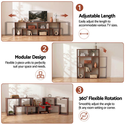 Artiss Modular TV Stand 3 Piece Entertainment Unit Adjustable Bookcase Shelf
