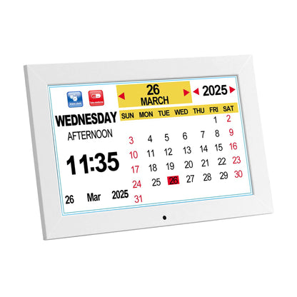 Artiss 10" Digital Day Clock Alarm Calendar Dementia Date Week Desk Clocks White