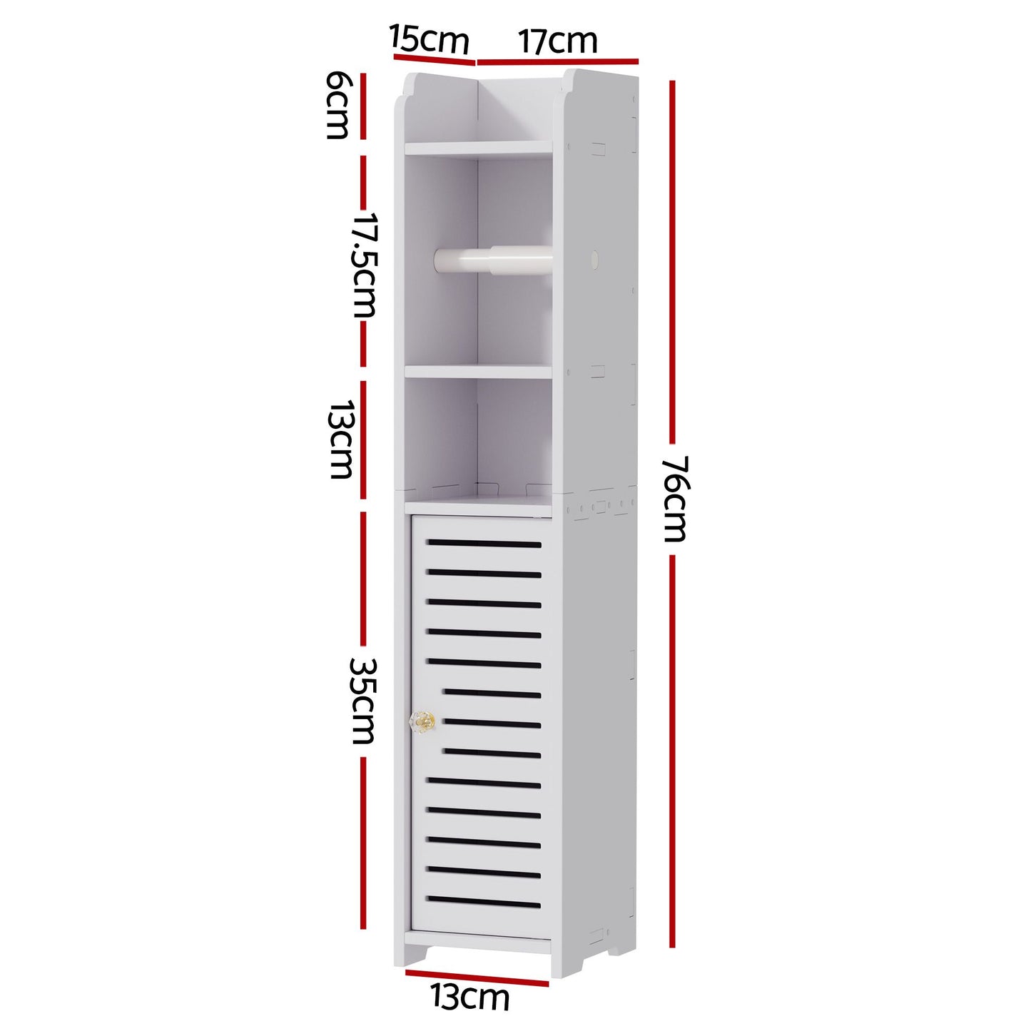 Artiss 2X Bathroom Cabinet Toilet Roll Holder 76cm