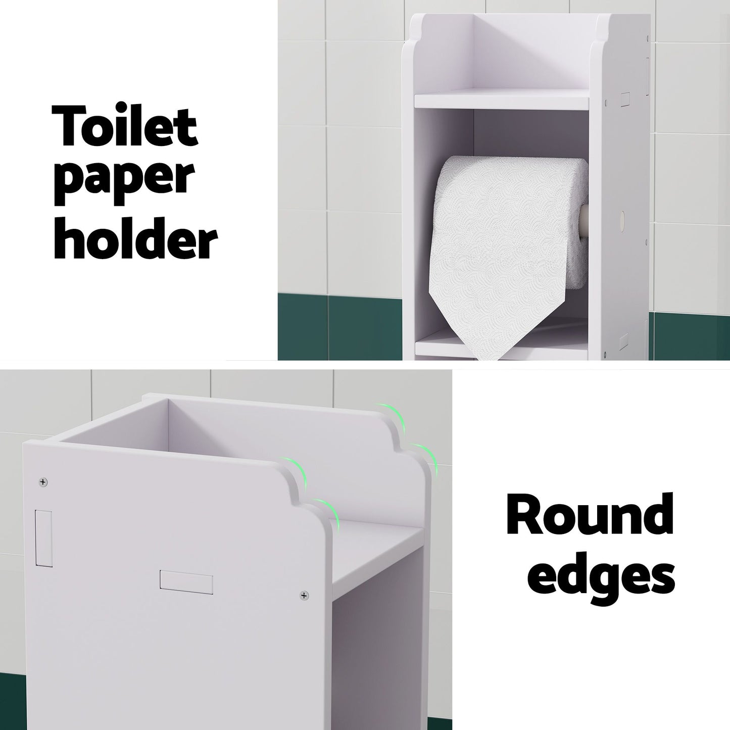 Artiss 2X Bathroom Cabinet Toilet Roll Holder 76cm