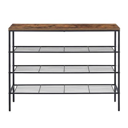 Artiss Shoe Rack 4 tier Storage Organiser Walnut