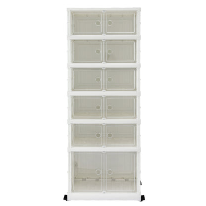 Artiss Foldable Shoe Storage Box 6 Tier 12 Pairs Entryway