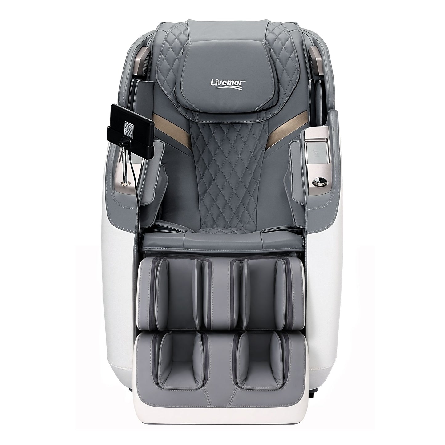 Livemor Prestige 4D Dual Mechanism Massage Chair, Full Body Zero Gravity Recliner with Extended SL Track, Body Scan, Air Compression, Waist Heating, Foot Rollers, Voice Control & Wireless Charging