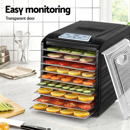 Devanti 9 Trays Food Dehydrator with Hanging Stainless Steel Tray