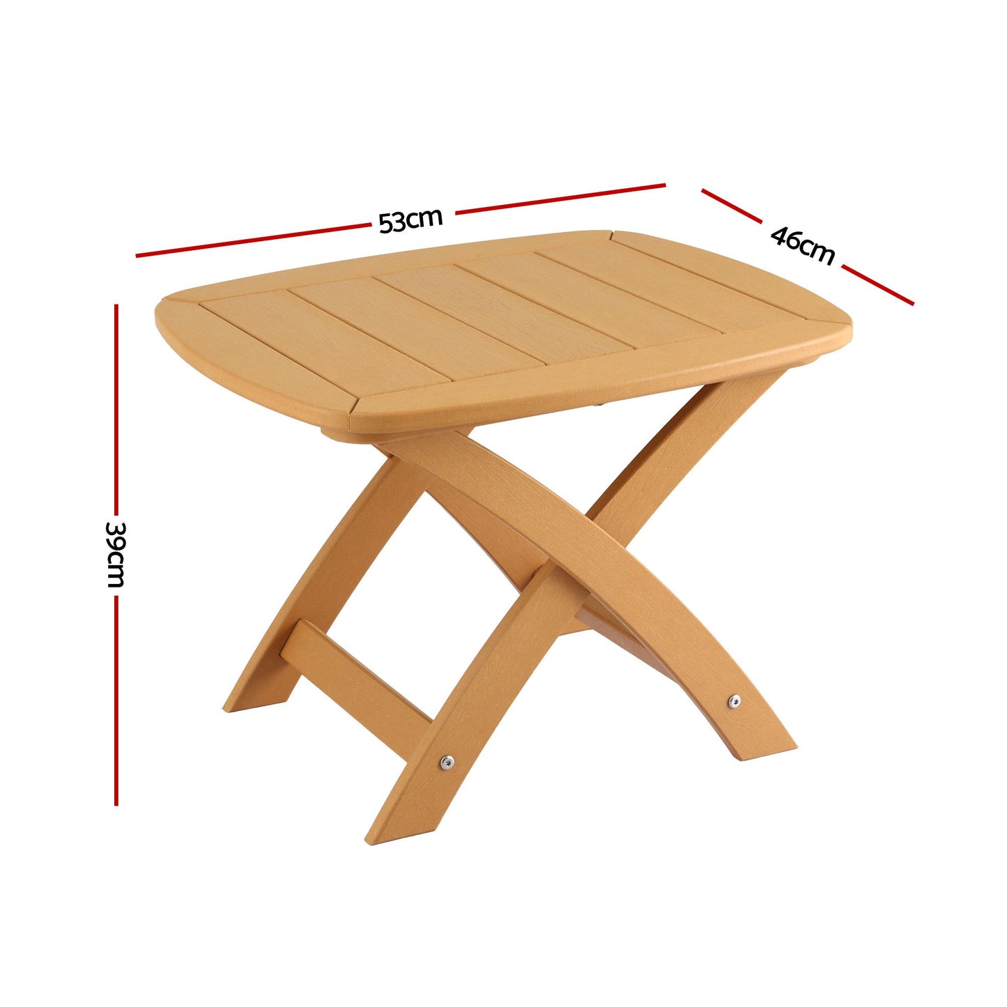 Gardeon Outdoor Coffee Side Table HDPE Desk Indoor Patio Furniture Garden Natural