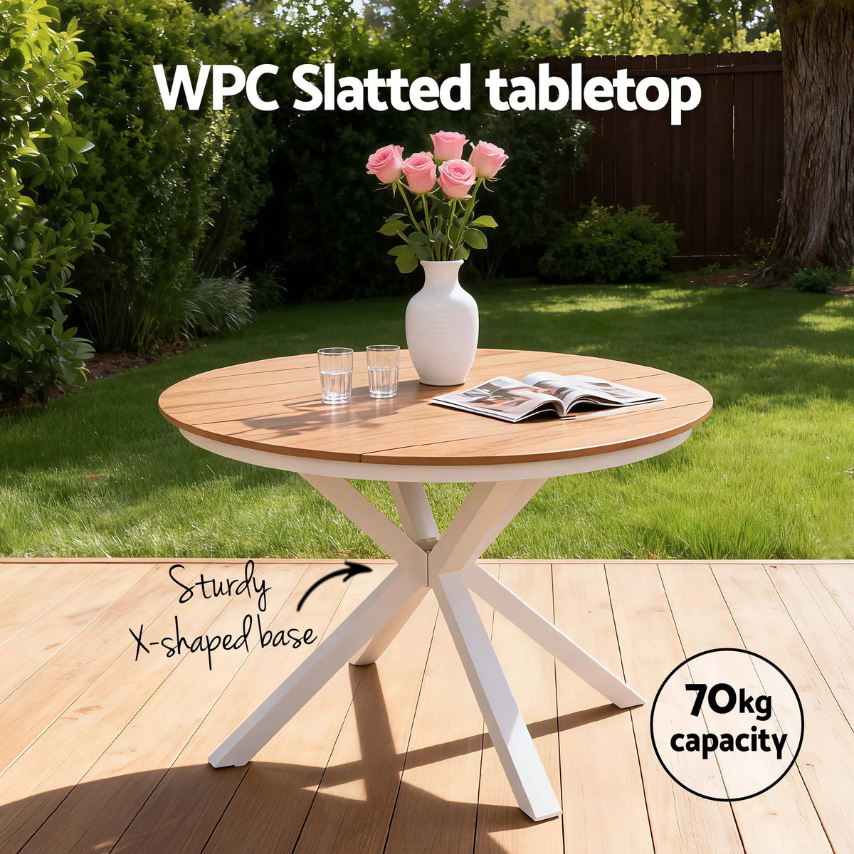 Gardeon 5PCS Outdoor Dining Set Table and Chairs Patio Garden Furniture Entwine