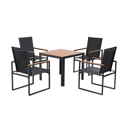 Gardeon 5PCS Outdoor Dining Set Table and Chairs Patio Garden Furniture Bistro Set