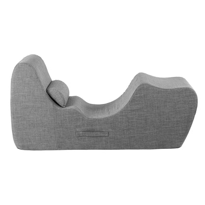 Artiss Chaise Lounge Chair Ergonomic S-Curve Floor Lounger Boneless Lounge Chairs Grey