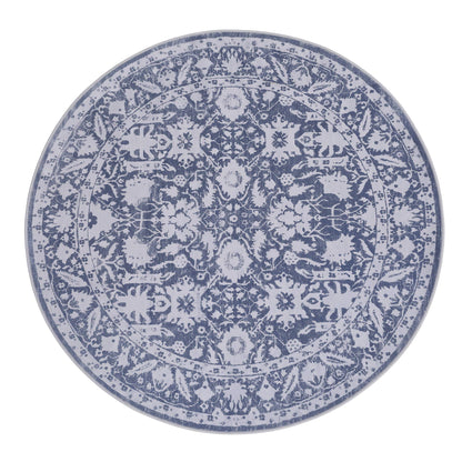 Artiss 120 cm Roung Rugs for Living Room Pad-Free Dense Dot Backing Stops Slipping & Robot Vacuum Friendly, Vintage Carpet for Reading Nook Dining Area, 100% Polyester Washable