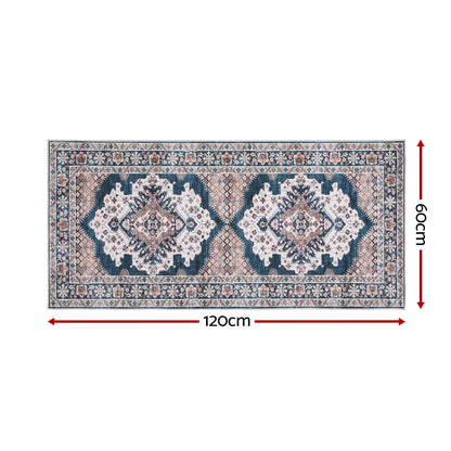 Artiss 60 x 120 cm Washable Runner Area Rug No Hard Glue Quilt-Like Soft for Home Decor, 0.5cm Ultra-Thin Pet Friendly Bohemian Medallion Bedroom Carpet