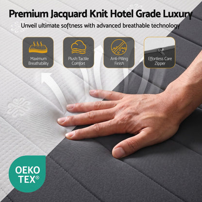Giselle 18cm King Memory Foam Mattress Dual Feel Reversible Charcoal Foam