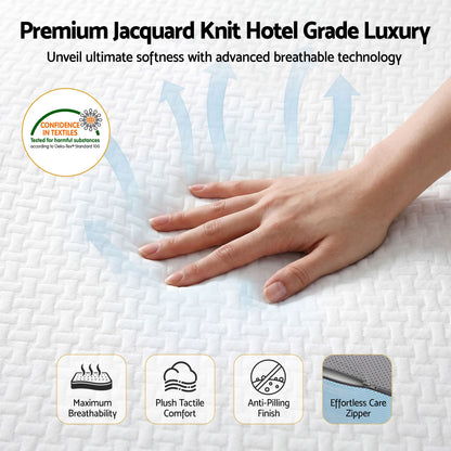 Giselle 22cm Cooling Gel Memory Foam Mattress Queen Medium Firm