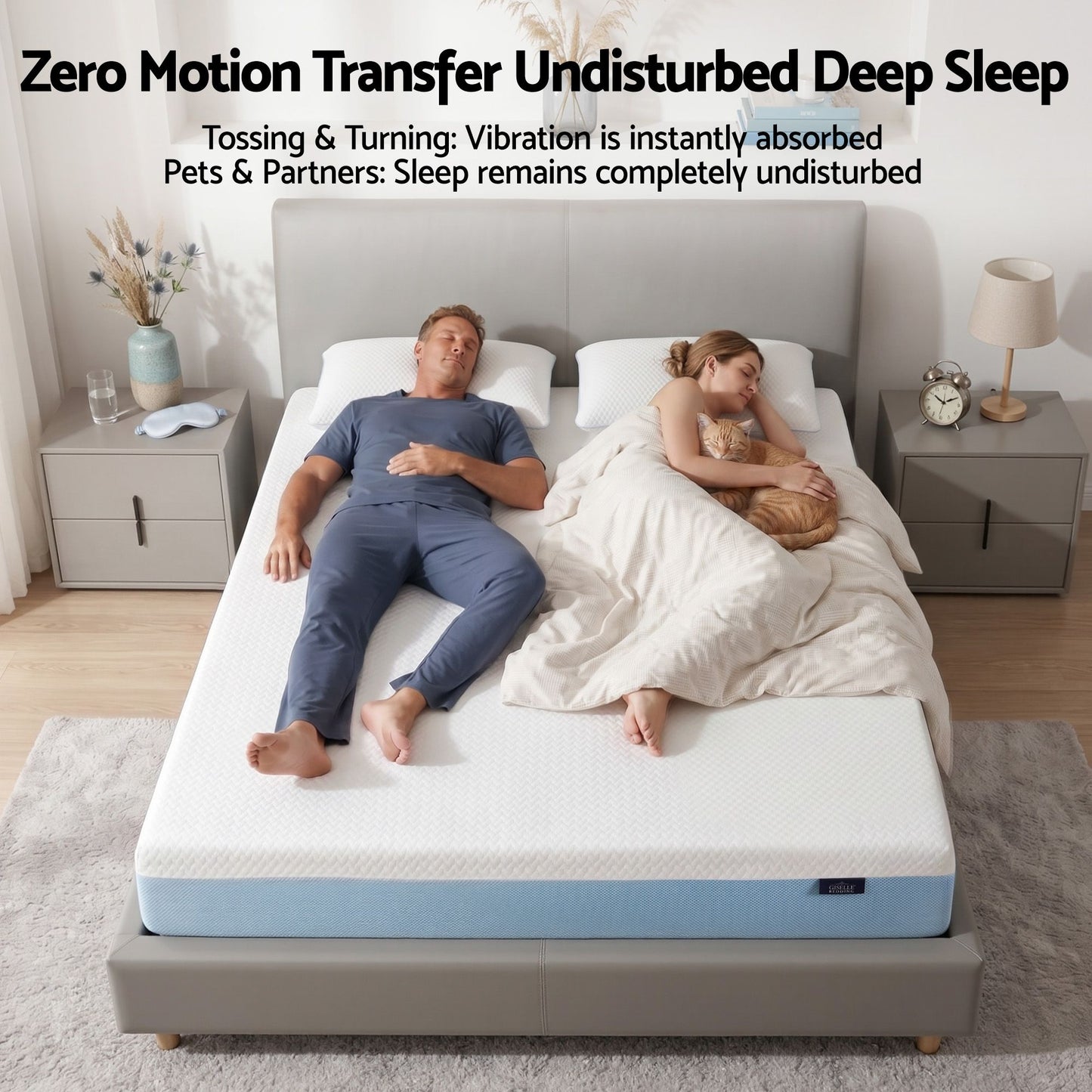 Giselle 22cm Cooling Gel Memory Foam Mattress Queen Medium Firm