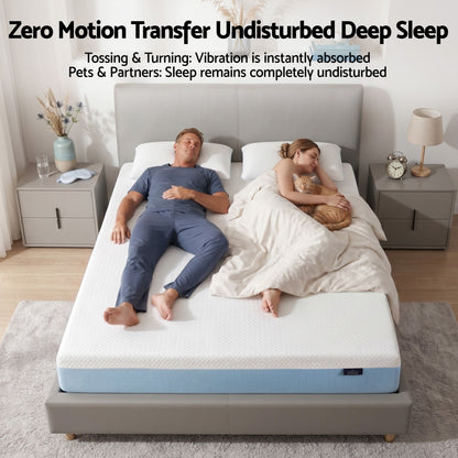 Giselle 22cm Cooling Gel Memory Foam Mattress Queen Medium Firm