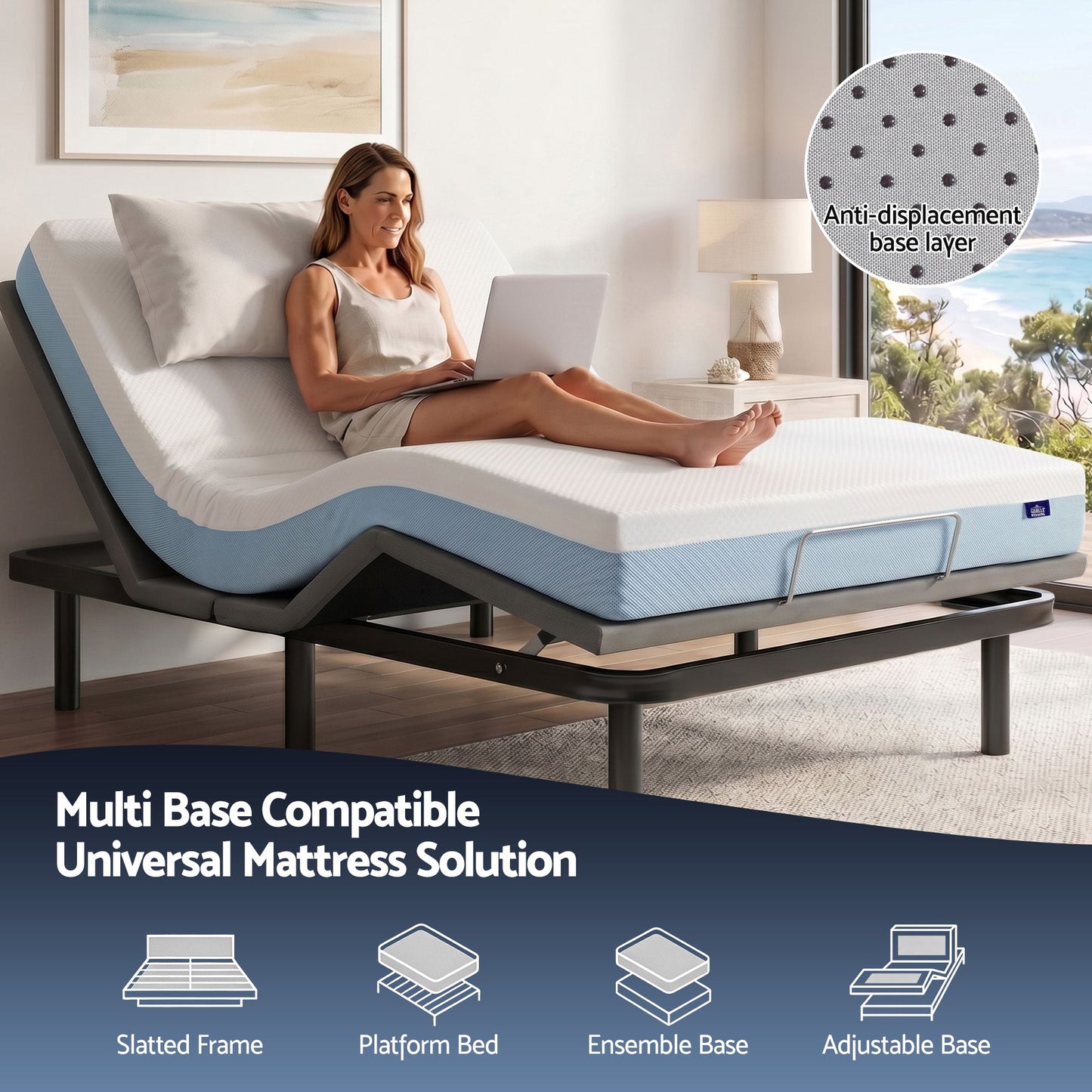 Giselle 22cm Cooling Gel Memory Foam Mattress Single Medium Firm