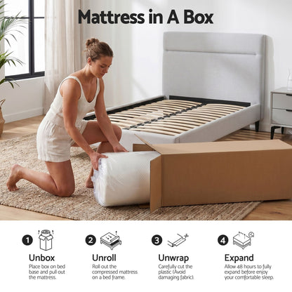 Giselle 22cm Cooling Gel Memory Foam Mattress Single Medium Firm
