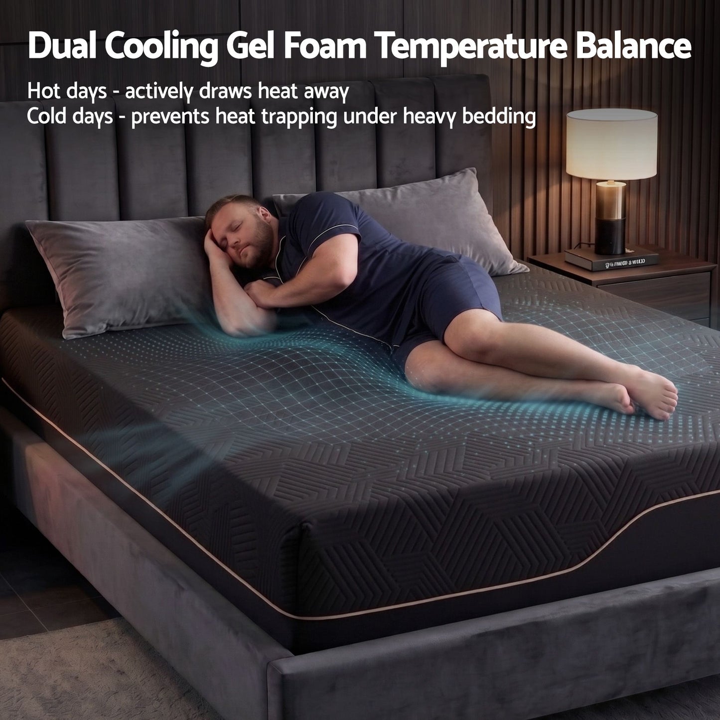 Giselle Double Cooling Memory Foam Mattress Medium Firm with Gel Comfort 30cm