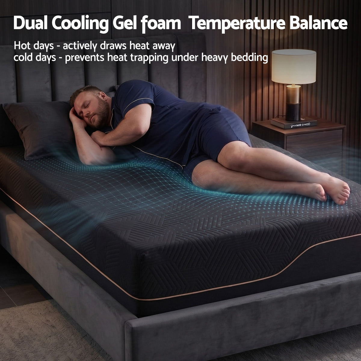 Giselle King Single Cooling Memory Foam Mattress Medium Firm with Gel Comfort 30cm