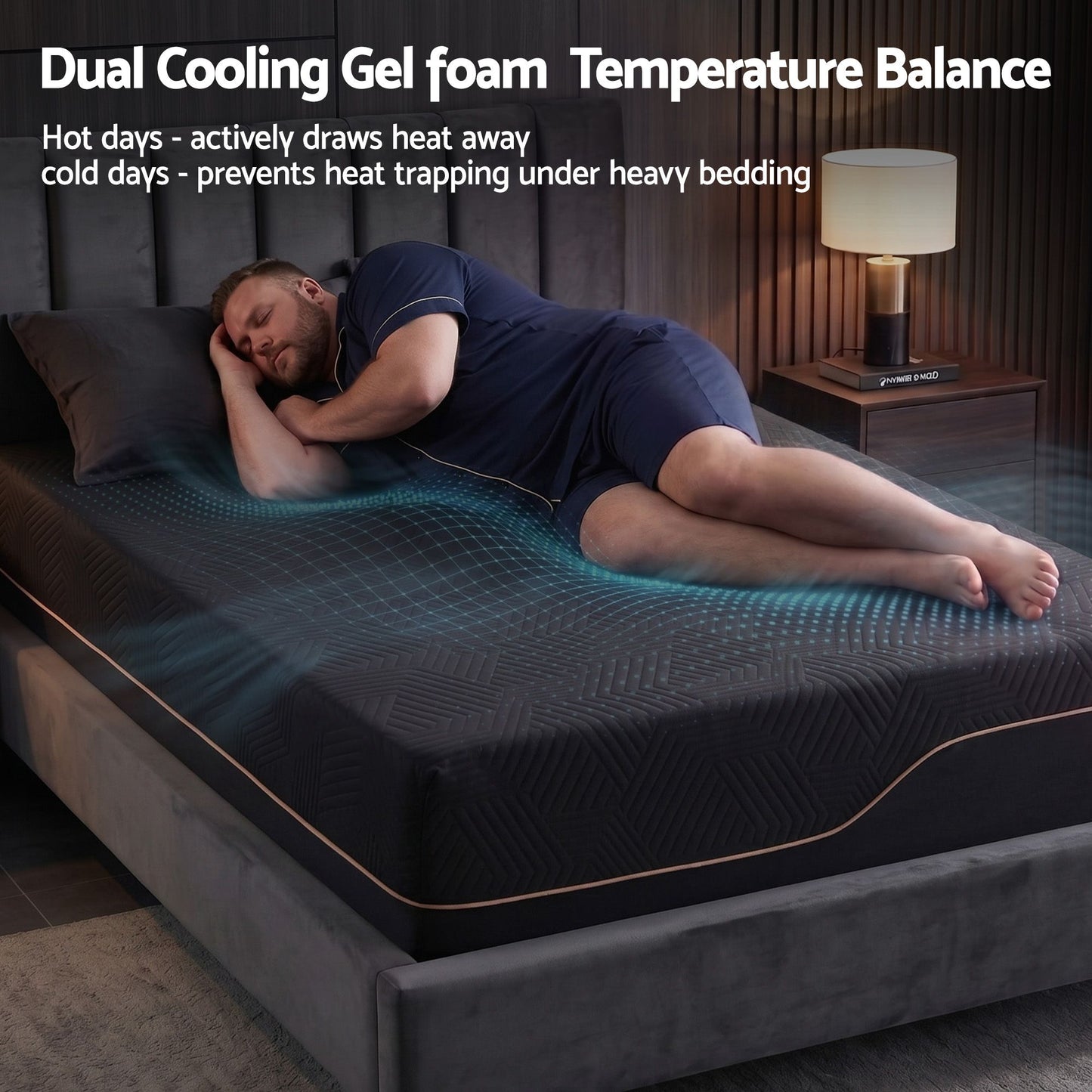 Giselle Single Cooling Memory Foam Mattress Medium Firm with Gel Comfort 30cm