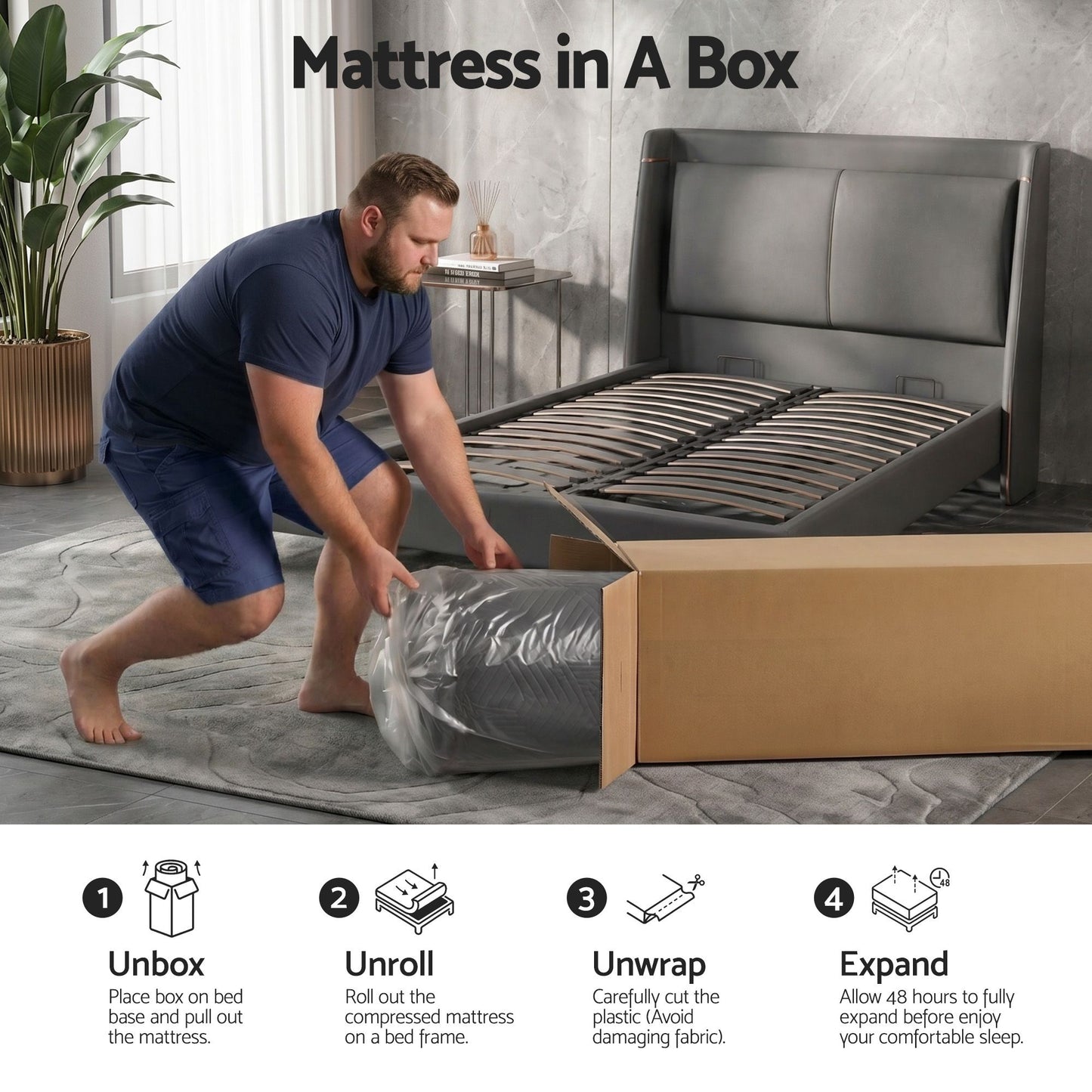 Giselle Single Cooling Memory Foam Mattress Medium Firm with Gel Comfort 30cm