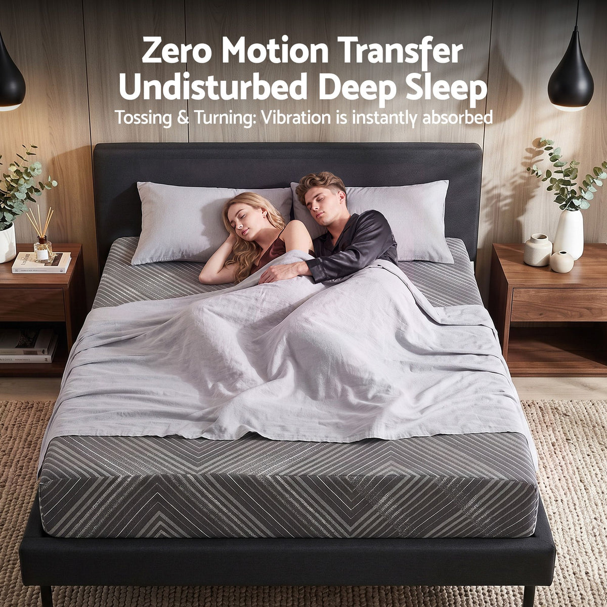 Giselle 25cm Double Memory Foam Mattress Gel Infused Foam Removable Cover