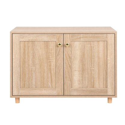 Artiss 2-In-1 Coffee Table Pet Cat House Wooden Side Table Storage Cabinet 80x50x55CM